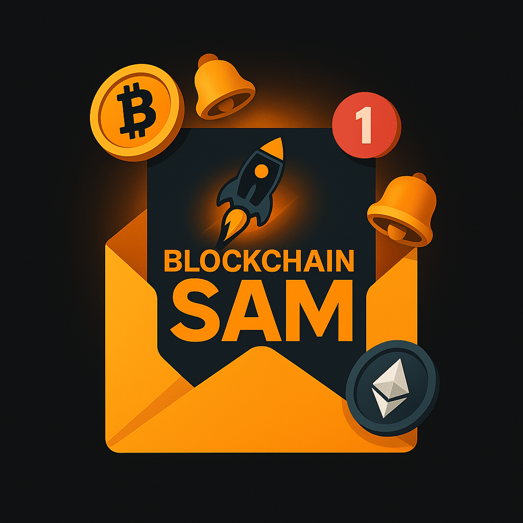 Blockchain Sam newsletter artwork