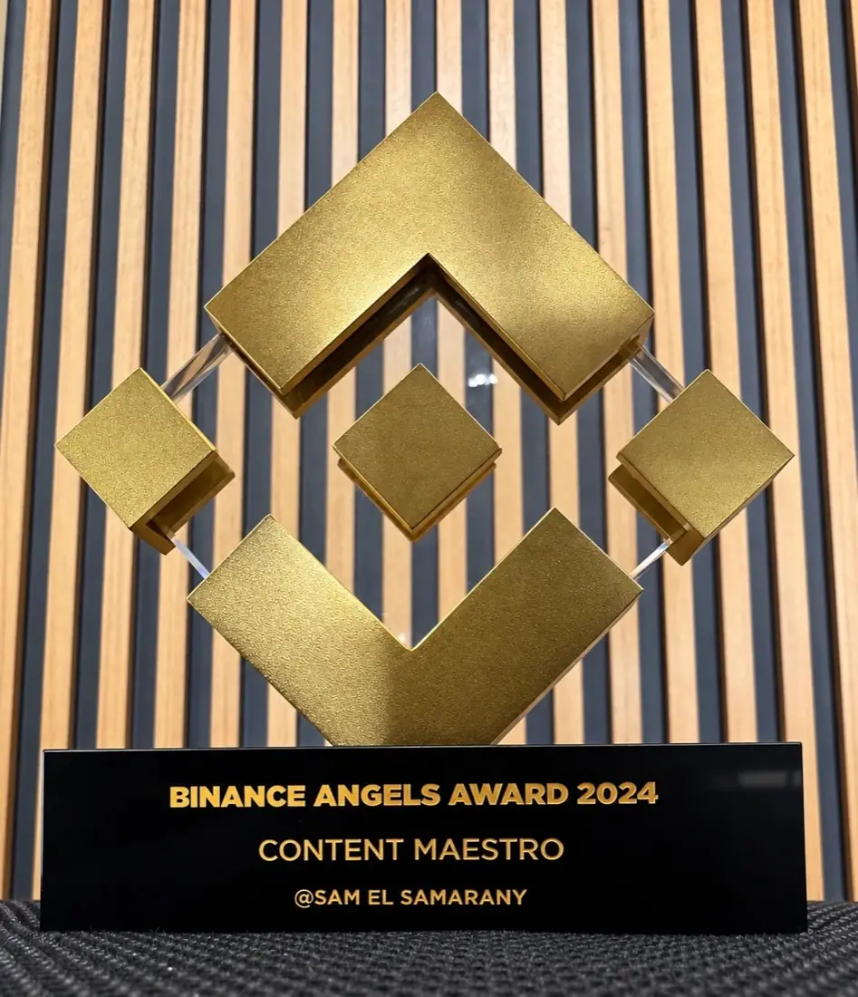 Binance Angels Award 2024 trophy