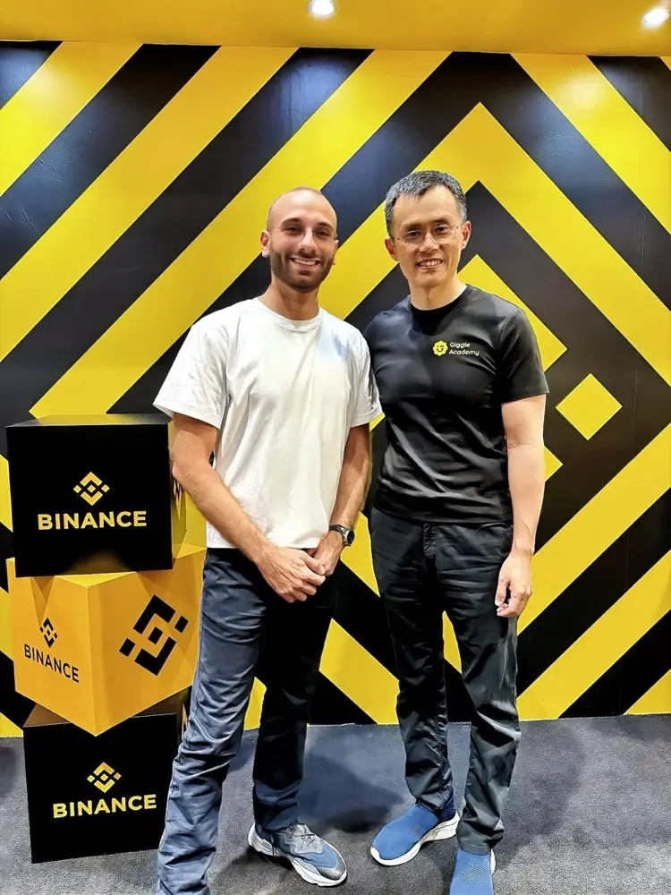 Sam with CZ at Bitcoin MENA 2024